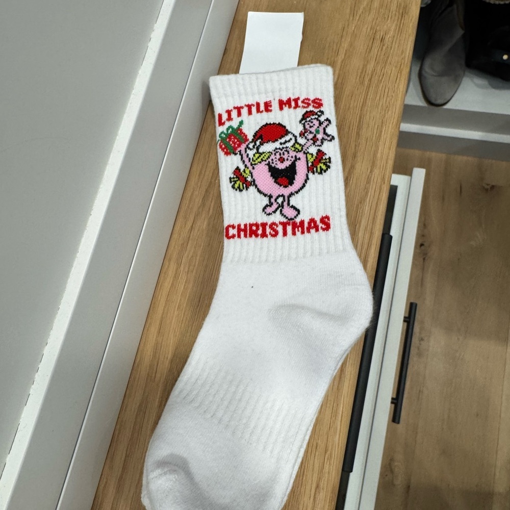 Little Miss Christmas White Socks